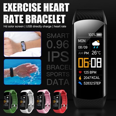 Bluetooth Smart Bracelet Fitbit Style Heart Rate Monitor Watch Pedometer Tracker