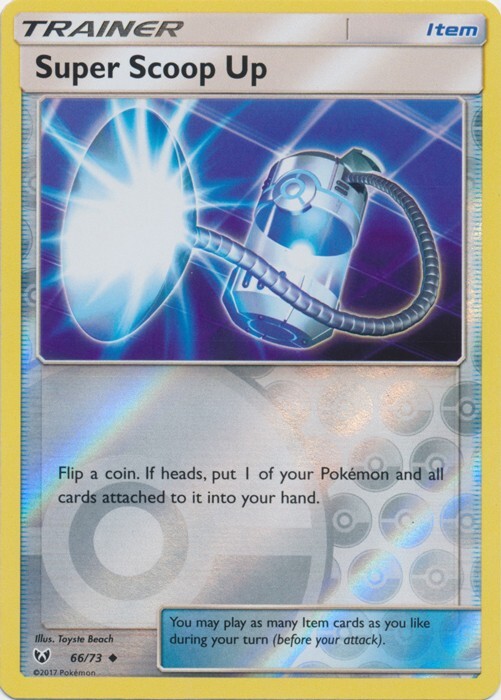Lightly Played Reverse Holo 66/73 Super Scoop Up  Shining Legends Pokemon TCG