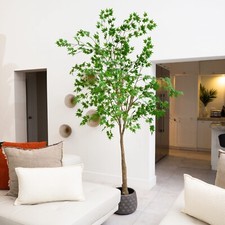 8’ Artificial Maple Tree with Real Touch Leaves Home Decor. Retail $324