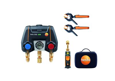 Testo 550i Kit I App Operated Digital Manifold, 1 x 552i Micron Gauge and 2 x...