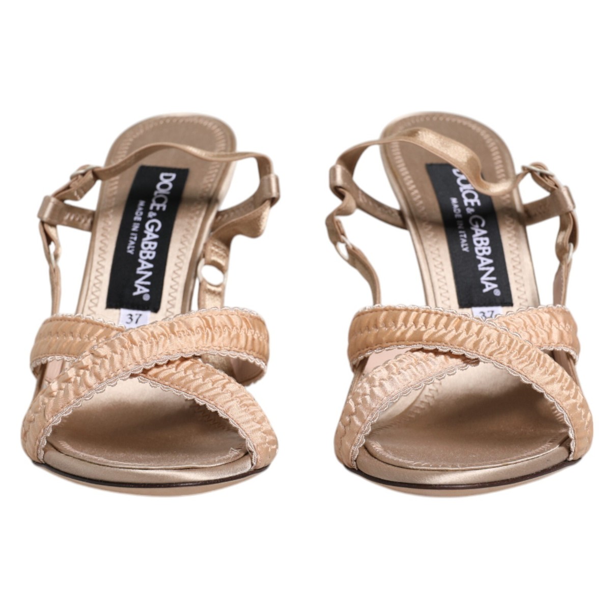 DOLCE & GABBANA Shoes Beige Keira Slingback Heels Sandals