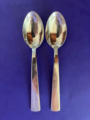 Fraser Art/Arthur Krupp MCM Italy Stainless Flatware MILANO (2) Teaspoons 5.5''