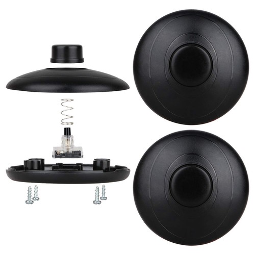 3Pk Floor Foot Switch Black Foot Pedal Lamp Round Step ON Off Spring Push Button - Picture 2 of 9