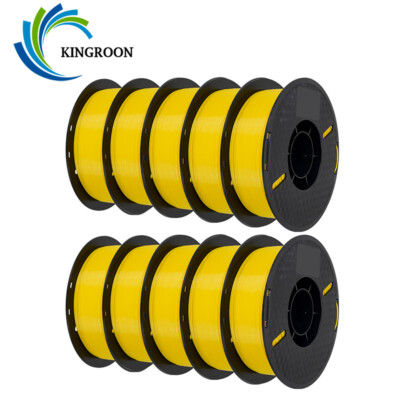 10KG 3D Drucker Filament PLA 1,75mm FDM Bündel Spulen Roll 10 Packungen 1kg Gelb