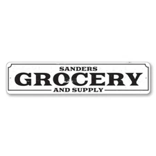 Personalized Grocery & Supply Mercantile Company General Store Metal Wall Decor