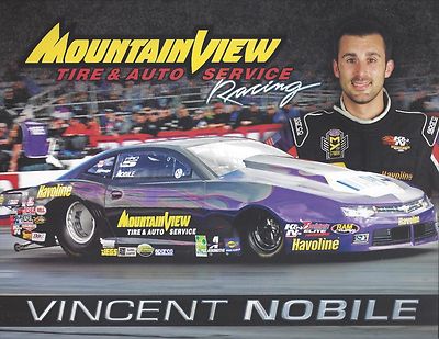 2017 VINCENT NOBILE ''MOUNTAIN VIEW TIRE & AUTO'' NHRA PRO STOCK HANDOUT/POSTCARD 