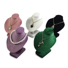 Solid Color Display Stand Mannequin Necklace Organizer  Choker Beads Chain