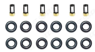V6 Fuel Injector Repair Service Kit Seals Filters Viton O-Rings