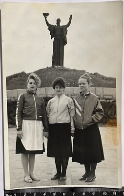 Three Pretty Cute Young Women Charming Attractive Nice Girls Old Photo #1174