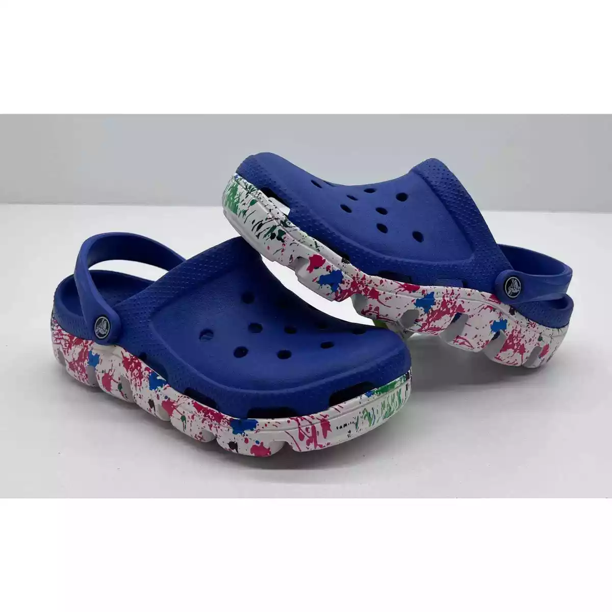 CROCS UNISEX DUE SPORT CLOG BLUE DIETER DAZZLE ROOMY FIT SIZE M8