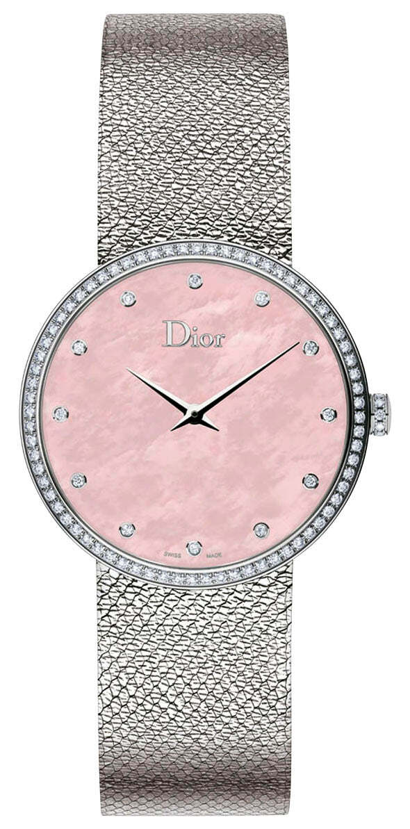 稀少 Dior(ディオール) La D De Diamond Dior Ladies Watch DIOR La D De Quartz Diamond Black Dial Ladies Watch