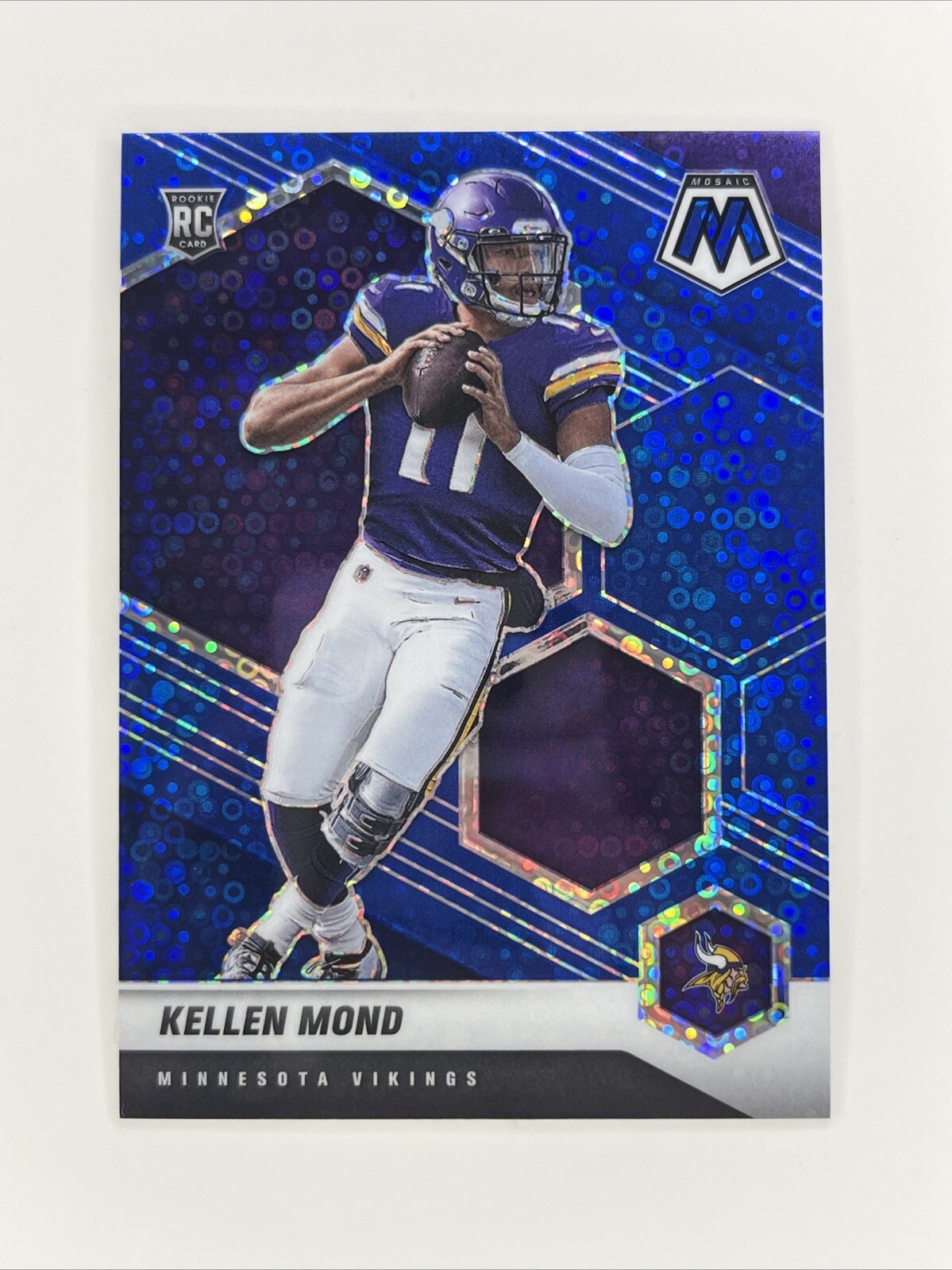 2021 Panini Mosaic Kellen Mond #321 Blue Disco /75 SSP Vikings