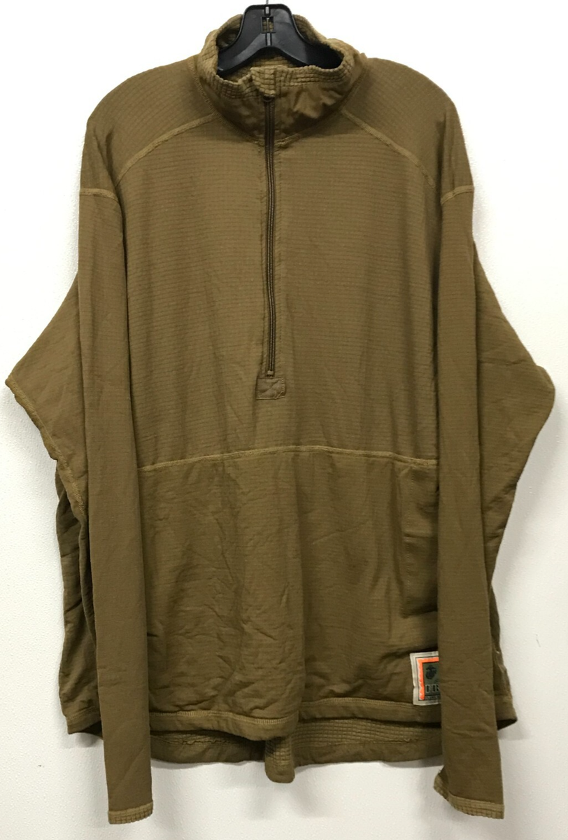 USMC Peckham Polartec FR FROG Coyote Grid Waffle Pullover