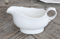 Chic Antique Sauciere SoßEnkanne Provence Porzellan Weiß Vintage Shabby 63132-01