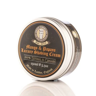 SWEYN FORKBEARD Shaving Cream Mango & Papaya - 100% Natural, Organic & Handmade in the UK