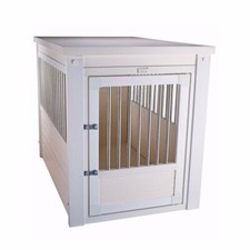 Wooden Dog Crate Table Decorative Pet Cage End Table Medium White Furniture New