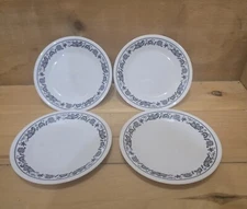 4 Corelle Blue Onion Bread Plates. 6-1/4"W    No Chips, Cracks or Scratches