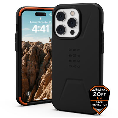 Urban Armor Gear (UAG) Civilian MagSafe Tough Case für iPhone 14 Pro, schwarz