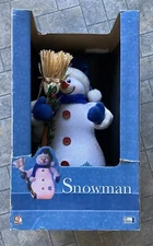 New 2004 Gemmy Snowman Fiber Optic Christmas Tabletop Mantle Decoration Light Up