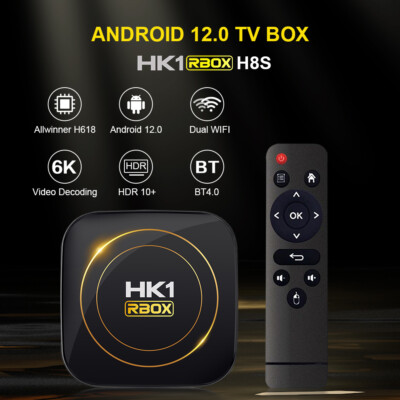 10pcs/lot dhl free HK1 RBOX H8S Android 12.0  TV Box  H618 BT4.0  4G 32G 64G