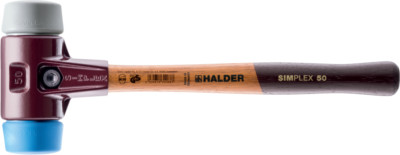 Halder - Simplex Mallet w/ Cast Iron Housing and Blue Soft Rubber & Grey Rubber