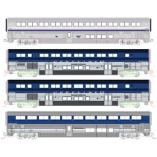 Kato 106-9002 - Pacific Surfliner 4 Car Add-on Set Amtrak (AMTK) - N Scale