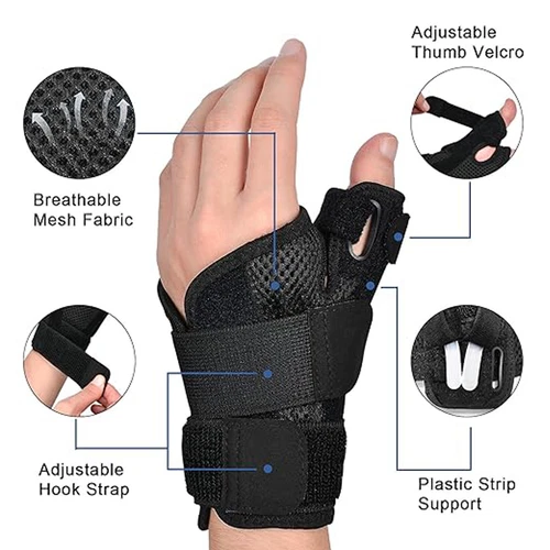 Daumenschiene Bandage Spica mit Handgelenkstütze bei Arthritis & Karpaltunnelschmerzen - Bild 6 von 19