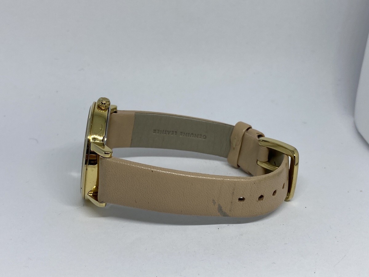 Kate Spade New York Metro 0073 Women Beige Leather Analog Dial Wrist Watch MP627 Kate Spade Pearl Watch Gold Trim, Black Clock Face W Leather  main image 4
