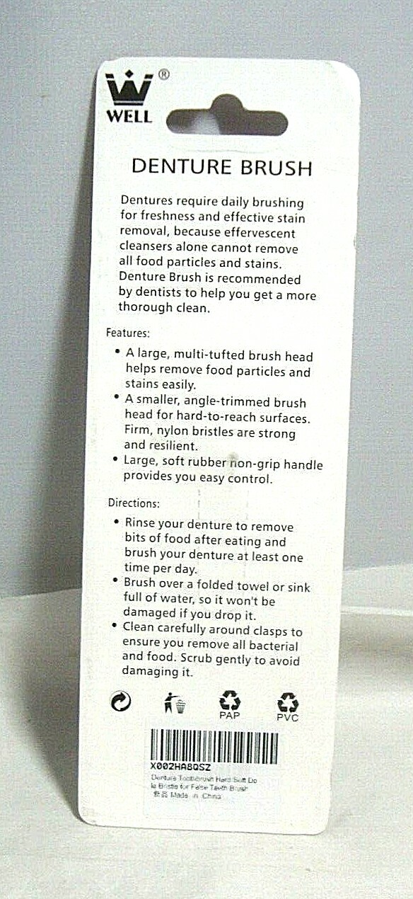 Well Double Sided Denture Brushes