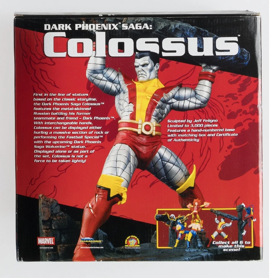 MARVEL COLOSSUS DARK PHOENIX SAGA статуэтка X-MEN MIB диорама циклоп гамбит шторм! - Изображение 4 из 4