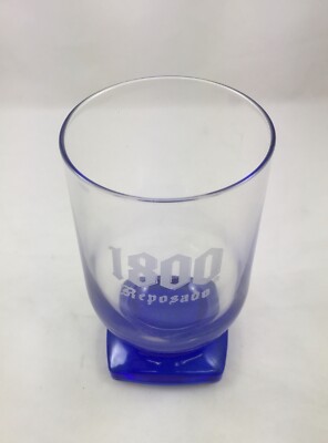 1800 Reposado Tequila Cobalt Fade 3¼'' Glass Jose Cuervo Made in Italy One only