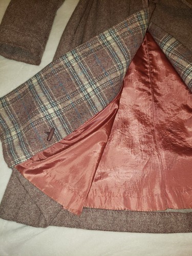 Women's Wool Coat Purple Mauve Color Belted Women's Size 7 Vintage 1970's 1980's - Picture 6 of 14