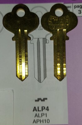 Alpha ALP4, ALP1, APH10, 6AL1, Vintage Key Blank.