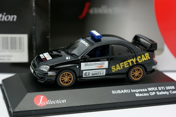 Subaru Impreza Wrx Sti 2006 Macau Gp Safety Car Schwarz 1:43 Jcollection JC109-image