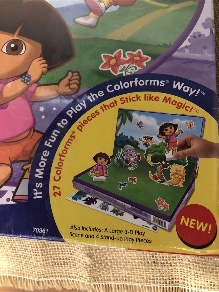 NUEVO Juego Sellado Colorforms Dora la Exploradora y Mono Púrpura 3D Deluxe Foto 4 de 4