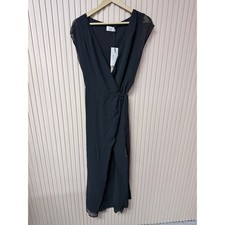 Pamela x NA-KD Reborn Overlap Maxi Dress Black Size US 6 / EU 38