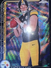 2025 Topps Chrome Will Howard RC #321 Black Wave Refractor 10/10 - Steelers