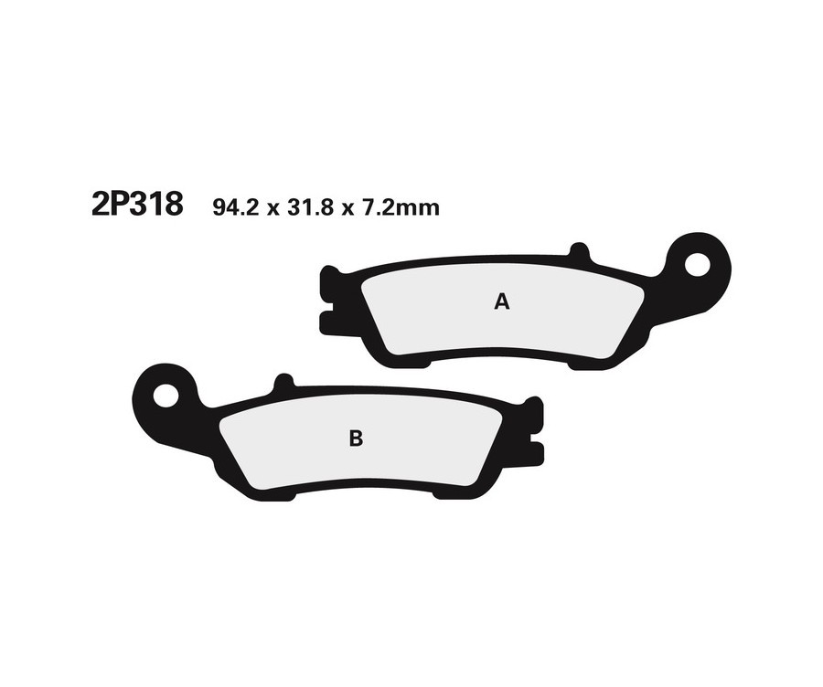 Plaquettes NISSIN métal fritté route endurance thermique et grip maximal 2P-318ST