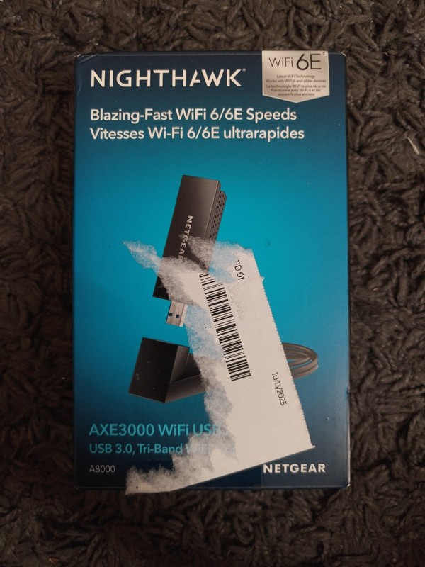 NETGEAR Nighthawk AXE3000 Tri-Band USB Adapter 3.0 WiFi 6/6E 