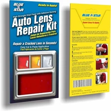 Blue Star - DIY Non Grid Pattern, Smooth Auto Lens Repair Kit (Red) #882