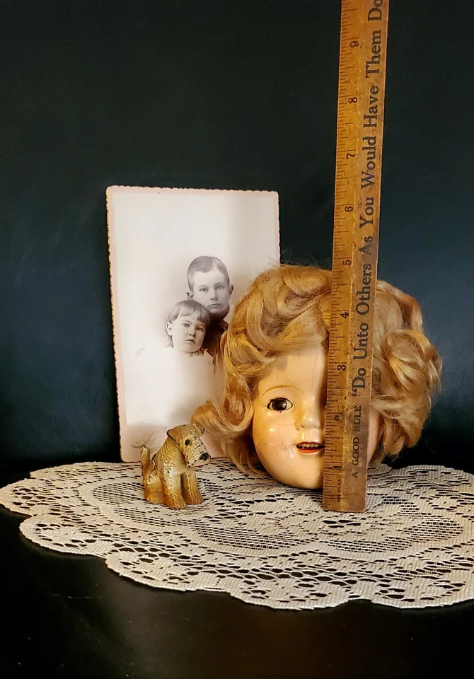 Cabeza de muñeca Shirley Temple Composición años 30 vintage Foto 4 de 4