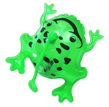 Small Green Inflatable Lantern Frog Toy with Motion-Activated Light