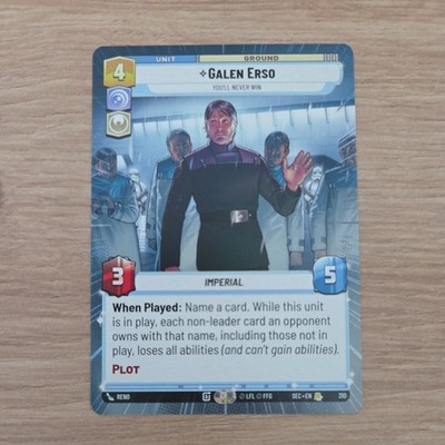 Star Wars Unlimited - Galen Erso Hyperspace Rare NM ENGLISH