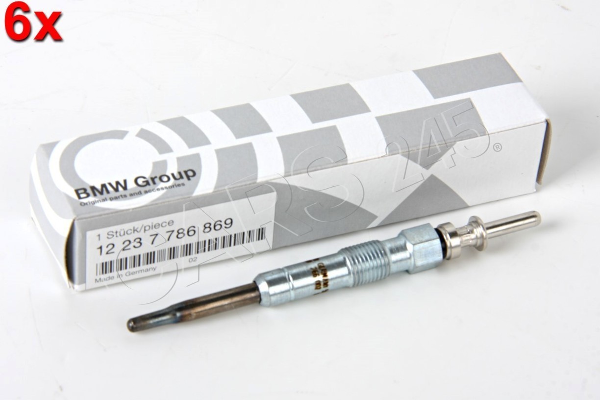 Genuine BMW E46 E53 E60 Duraterm Glow Plugs Set x6 106mm 6pcs OEM 12237786869