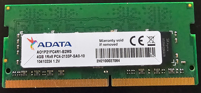 ADATA 4GB DDR4-2133 SODIMM Laptop Ram AO1P21FC4R1-B2MS