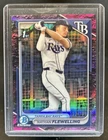 2024 Bowman Draft Nathan Flewelling Chrome Fuchsia Lunar Refractor 1st #/199