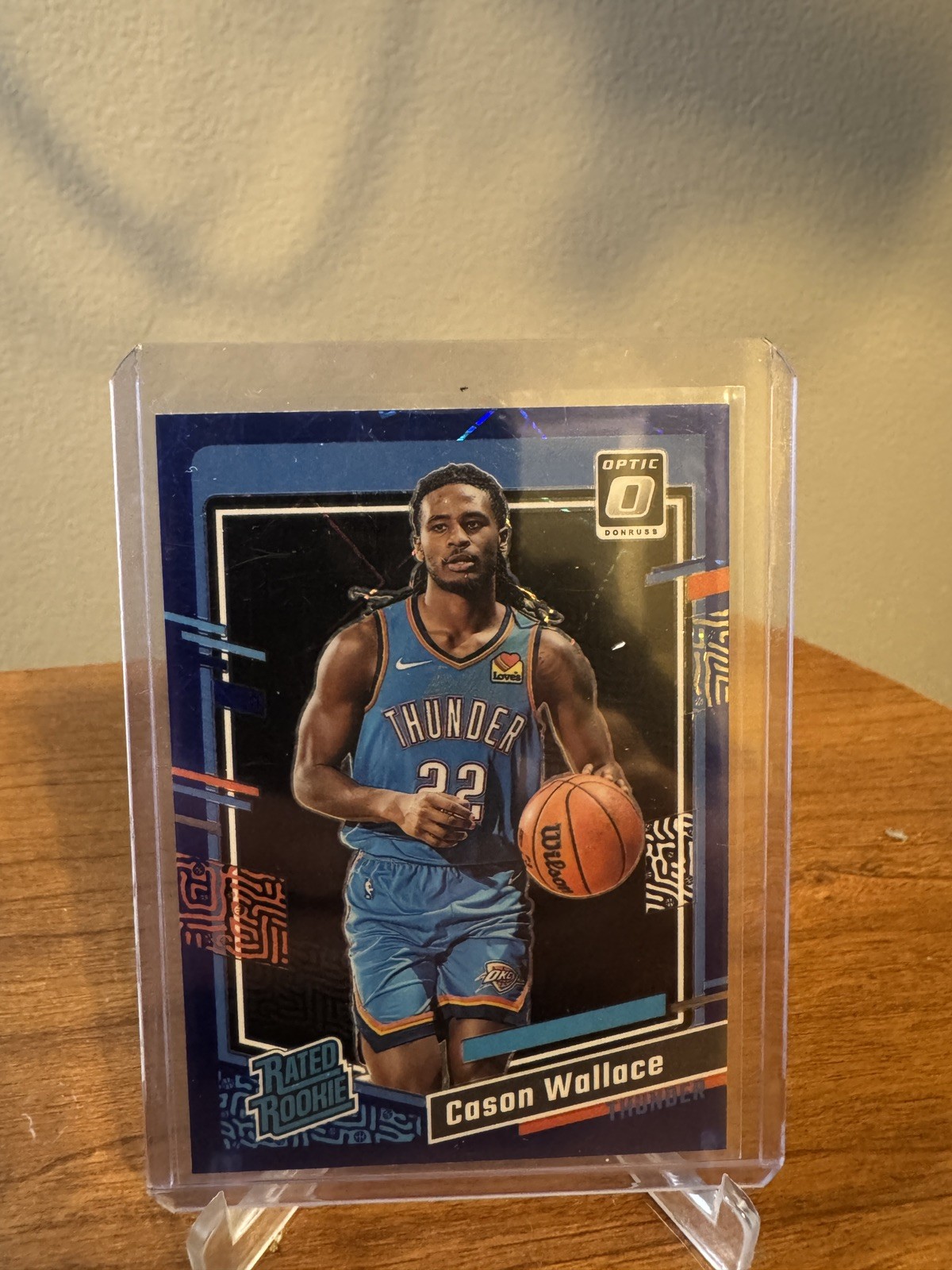 2023-24 Donruss Optic Cason Wallace Blue Velocity Prizm Rated Rookie #218