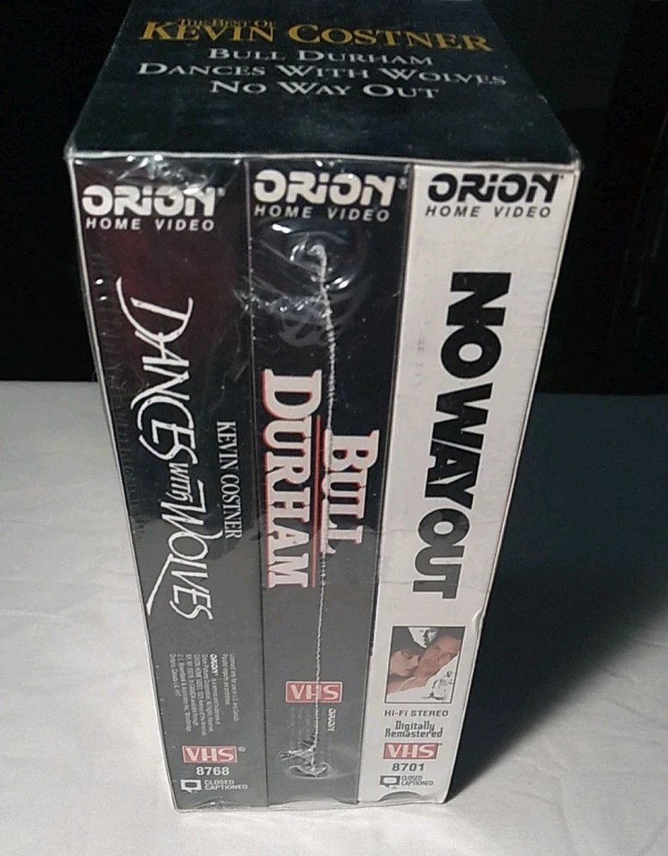 The Best of Kevin Costner 3 VHS Box Set - Dances With Wolves Bull Durham No Way - Image 2 of 4