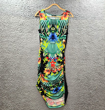 Events Womens Bodycon Dress Size S Multicoloured Floral Stretch Knit Sleeveless