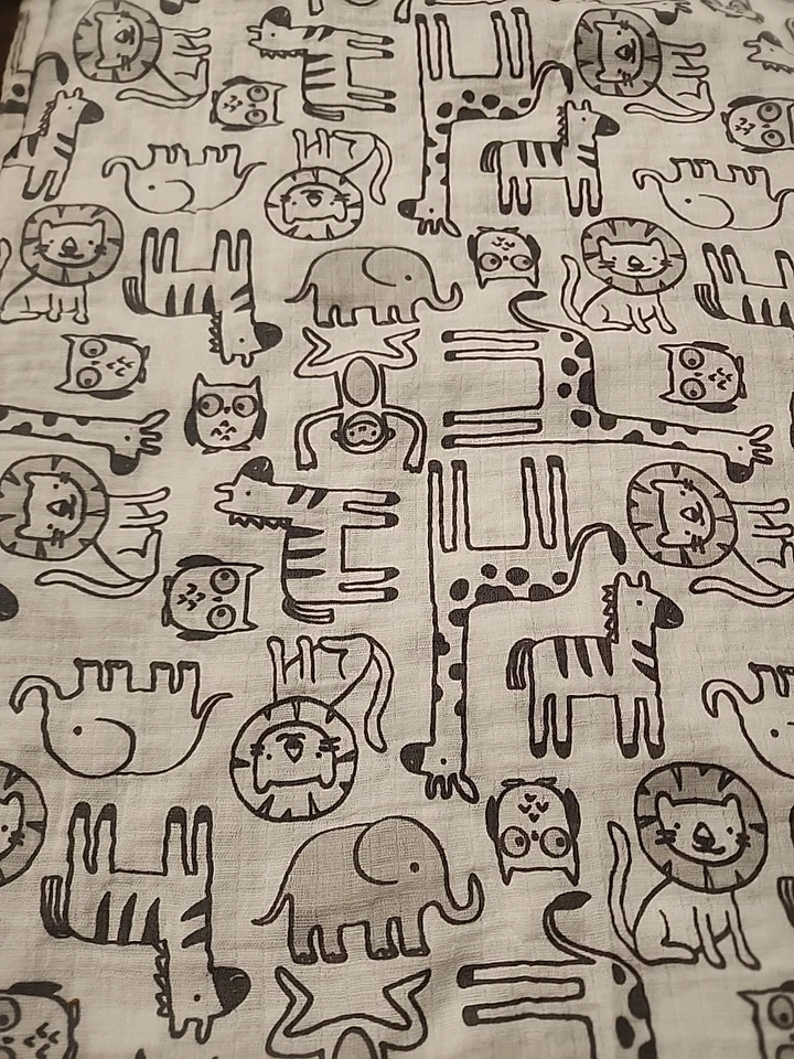 Manta Elefante 2021 Lambs & Ivy Jungle Zoo 100 % Algodón Muselina Safari Foto 2 de 4